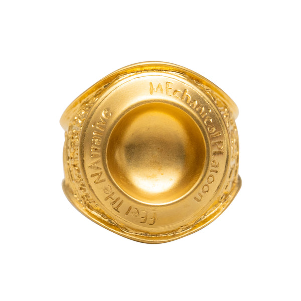 Reverse college ring gold